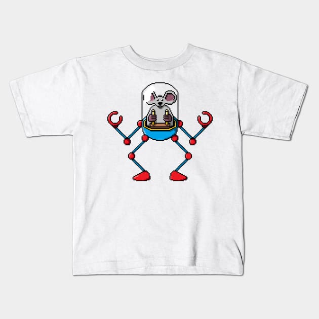 Pixel Robot Mouse 001 Kids T-Shirt by Vampireslug